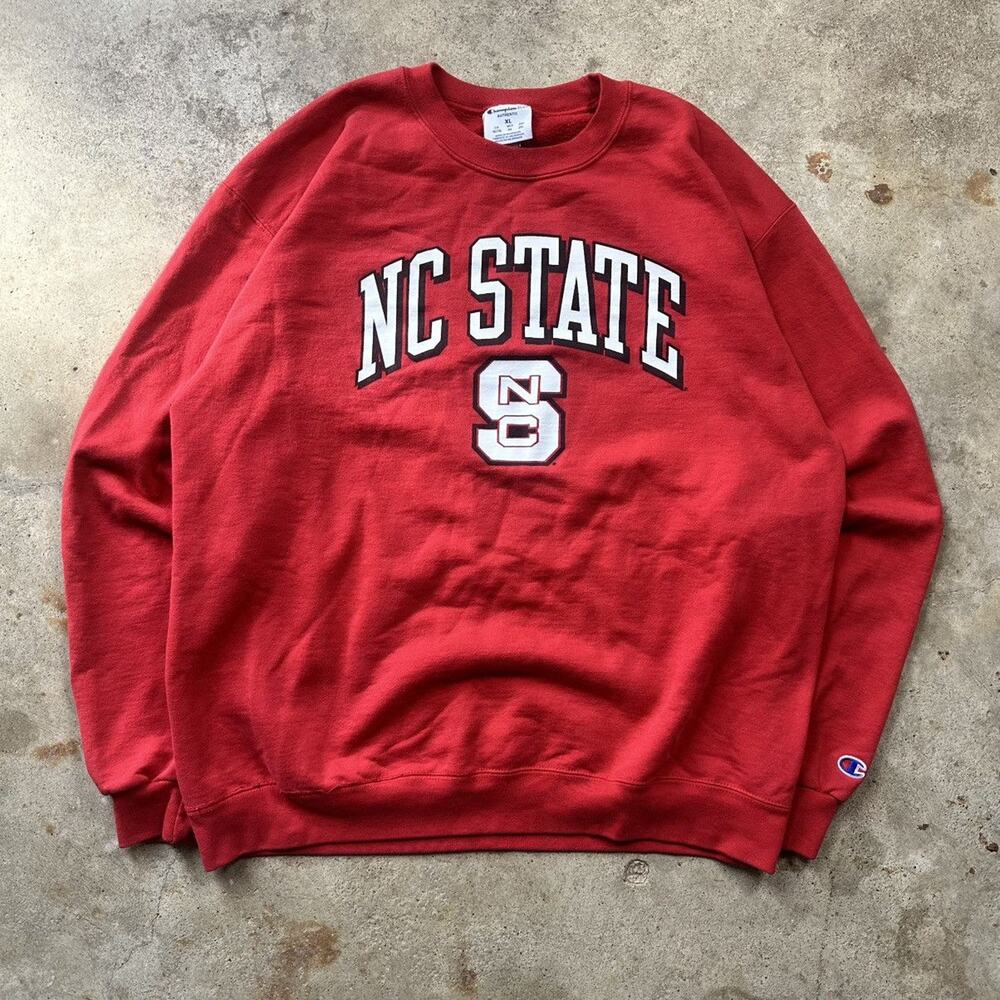 VTG Champion NC State Wolfpack Red Crewneck Size XL